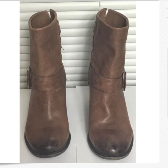 Lucky Brand Booties Brown Leather Boots Women's Si - Picture 3 of 6